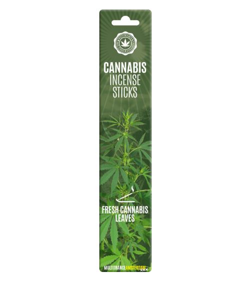 Cannabis røkelse med aroma av friske cannabisblader