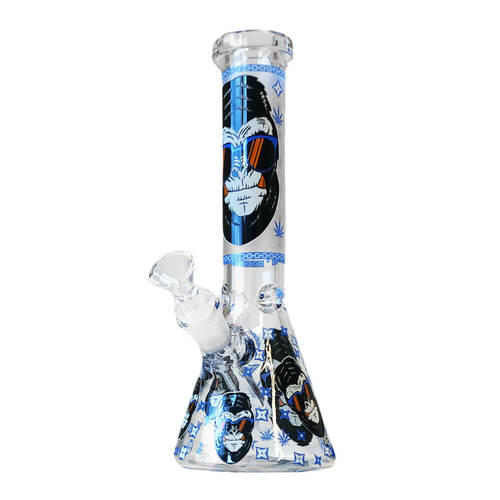 Glow-in-the-Dark Blue Gorilla Glass Bong